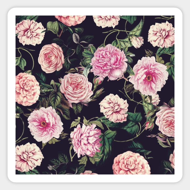 Dark Floral Pattern Sticker by sket_chy